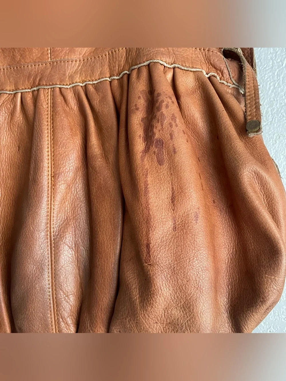 Sabina brown leather satchel bag